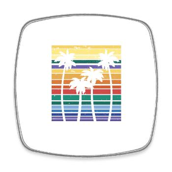Teacher Summer Recharge Required Vacay Mode Beach - Square fridge magnet - white - Front