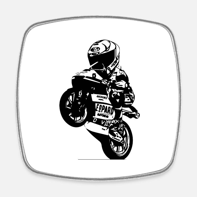 moto gp - Magnet carré - blanc