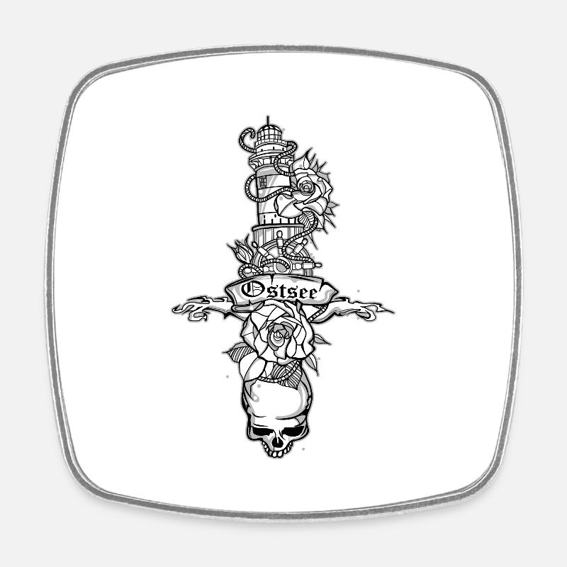 Baltic Sea // Illustration - Square fridge magnet - white