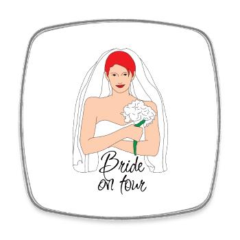 bride on tour rot 2 - Viereckiger Kühlschrankmagnet - Weiß - Vorne
