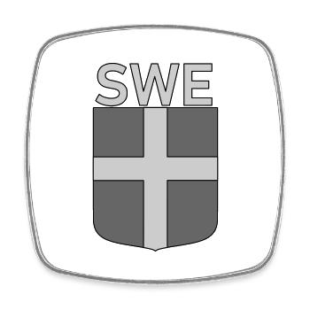 eng tactical shield - Square fridge magnet - white - Front