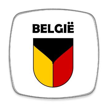 The Belgians - Square fridge magnet - white - Front