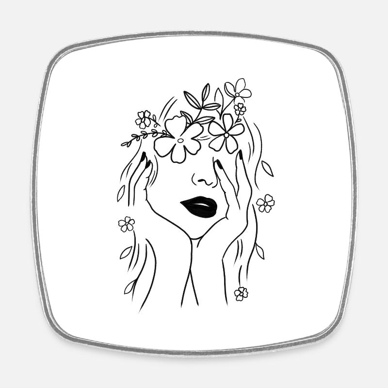 Dreamer - Square fridge magnet - white