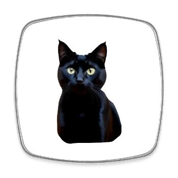 cat - Square fridge magnet - white - Front