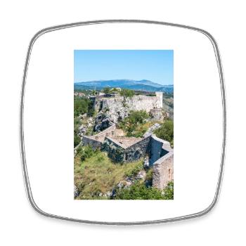 Knin Fortress (Kninska tvrđava) Croatia - Square fridge magnet - white - Front