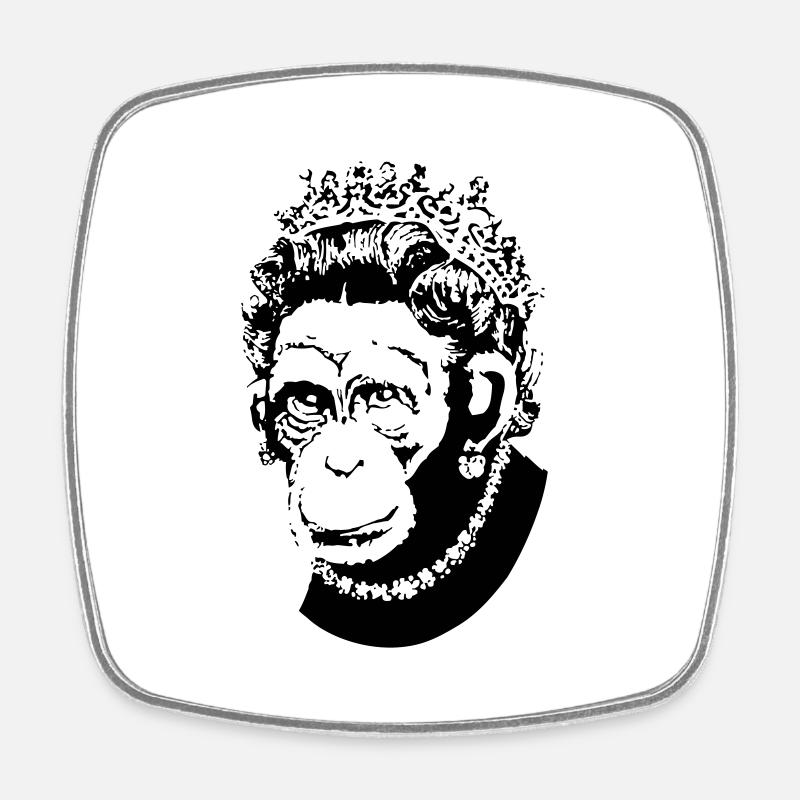 Reine des singes - Magnet carré - blanc
