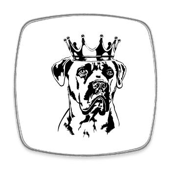 Cane Corso Crown King Queen Dog Dogs Wilsigns - Square fridge magnet - white - Front