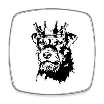 Deutscher Jagdterrier Krone Hund Hunde Wilsigns - Viereckiger Kühlschrankmagnet - Weiß - Vorne