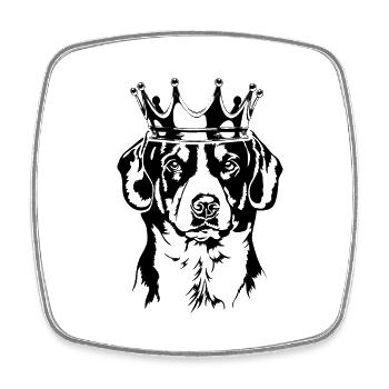 Entlebucher Sennenhund Krone Hunde Hund Wilsigns - Viereckiger Kühlschrankmagnet - Weiß - Vorne