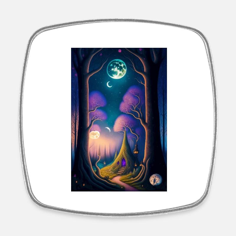 Magical paradise - Square fridge magnet - white