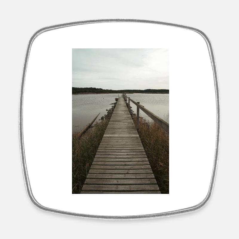 pont - Magnet carré - blanc