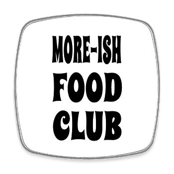 MoreishFoodClub1 - Square fridge magnet - white - Front