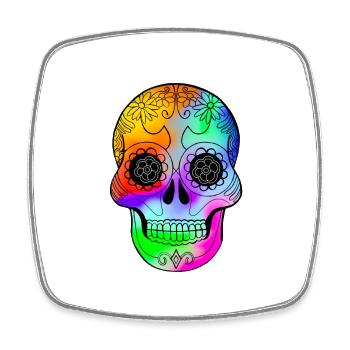 Unity skull - Square fridge magnet - white - Front
