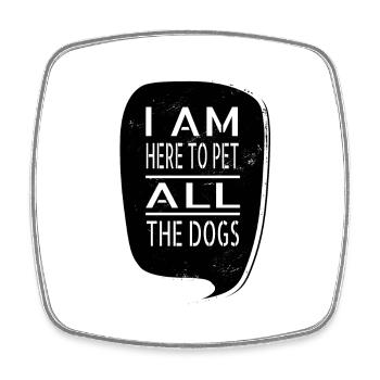 Geek Beagle Father Happy Present Idea - Square fridge magnet - white - Front