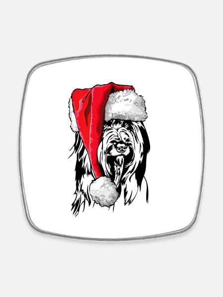 Santa Wäller Weihnachten Hunde Wilsigns - Viereckiger Kühlschrankmagnet - Weiß
