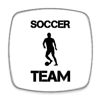 Équipe de joueurs de football - Magnet carré - blanc - Devant