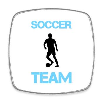 Équipe de joueurs de football - Magnet carré - blanc - Devant