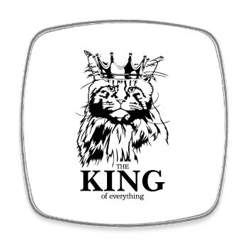 Maine Coon Roi de tout Chat Dire Chat - Magnet carré - blanc - Devant