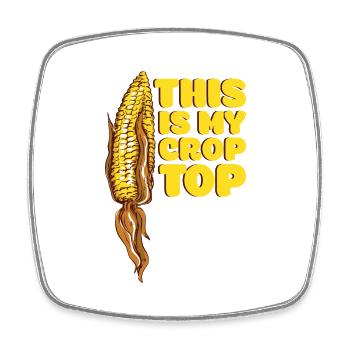 Citations agricoles drôles C’est mon agriculteur Crop Top - Magnet carré - blanc - Devant