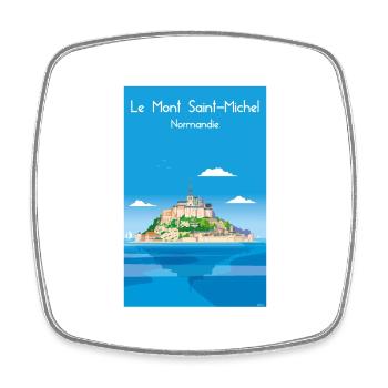 MONT SAINT MICHEL - Magnet carré - blanc - Devant