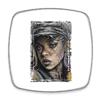 Graffiti Street Art Sprühfarben Cooler Künstler Retro - Viereckiger Kühlschrankmagnet - Weiß - Vorne