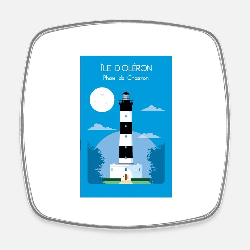 CHASSIRON LIGHTHOUSE - Square fridge magnet - white