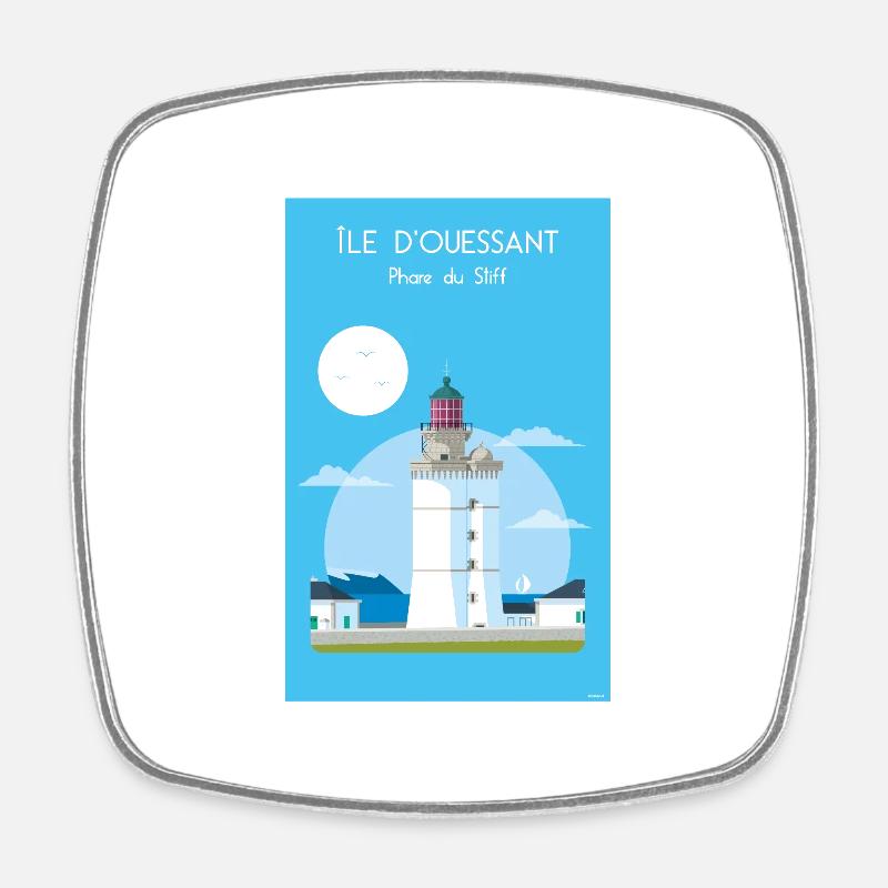 PHARE DU STIFF - Magnet carré - blanc