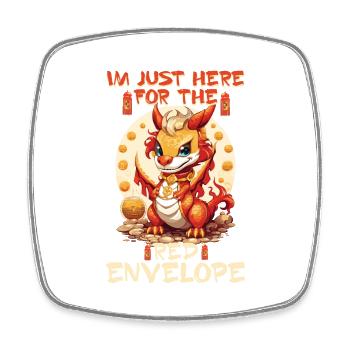 Happy Chinese New Year 2024 Funny Year Of The - Viereckiger Kühlschrankmagnet - Weiß - Vorne