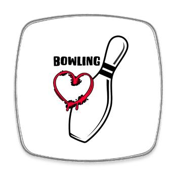 bowling strike bowlingbahn bowling-love - Viereckiger Kühlschrankmagnet - Weiß - Vorne