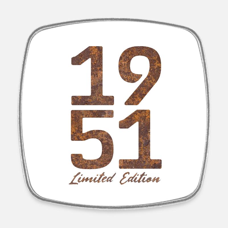 Vintage 1951 édition limitée Rust Look - Magnet carré - blanc