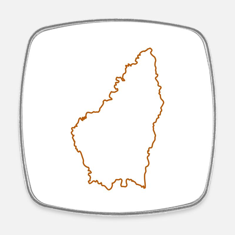 Logo Ardèche - Magnet carré - blanc
