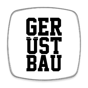 GERÜSTBAU Schriftzug - Viereckiger Kühlschrankmagnet - Weiß - Vorne