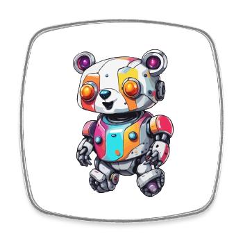 Robot Animal / AI / Mechanized Animals / Comic - Square fridge magnet - white - Front