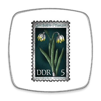 Stamp Märzenbecher - Square fridge magnet - white - Front