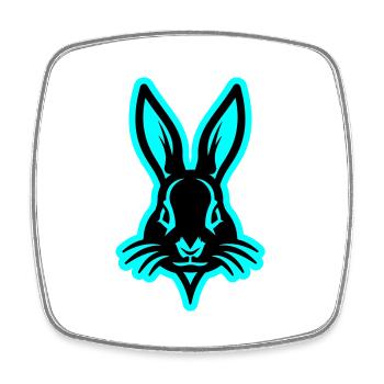 Lapin, Lapin De Pâques, Tête Pâques - Magnet carré - blanc - Devant