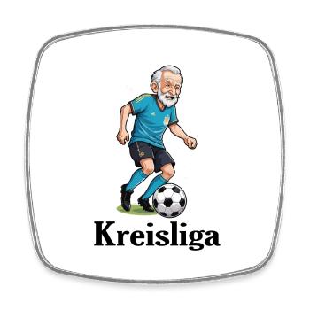 Kreisliga Opa - Viereckiger Kühlschrankmagnet - Weiß - Vorne