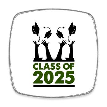 class of 2025 - Square fridge magnet - white - Front