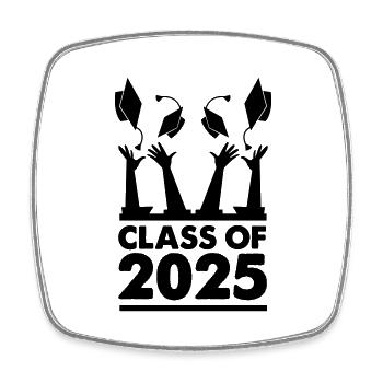 class of 2025 - Square fridge magnet - white - Front