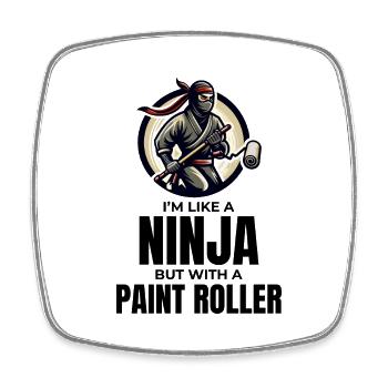 House Painter Ninja Painting Interior Decorator - Square fridge magnet - white - Front