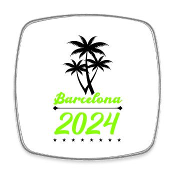 Barcelona 2024 - Square fridge magnet - white - Front