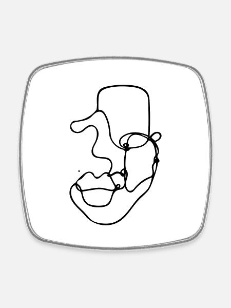 Mask of.. - Square fridge magnet - white