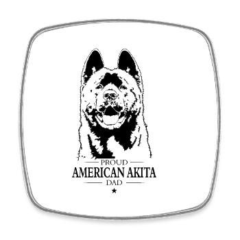 Proud American Akita Dad Hunde Hund Wilsigns - Viereckiger Kühlschrankmagnet - Weiß - Vorne