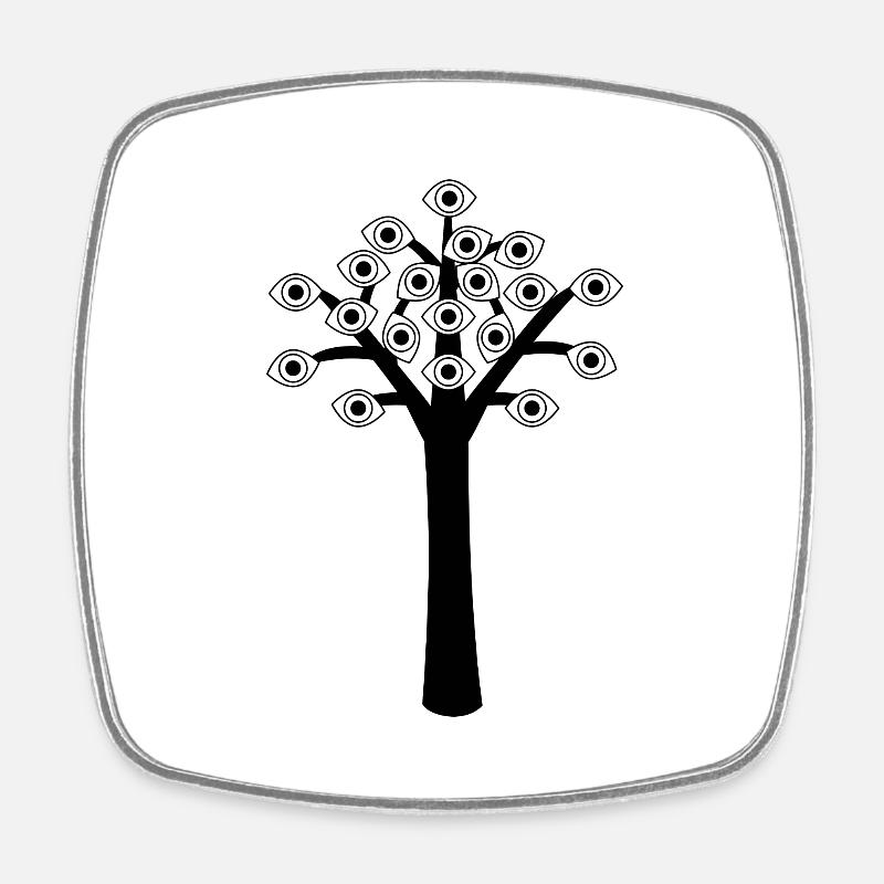 Tree - Viereckiger Kühlschrankmagnet - Weiß