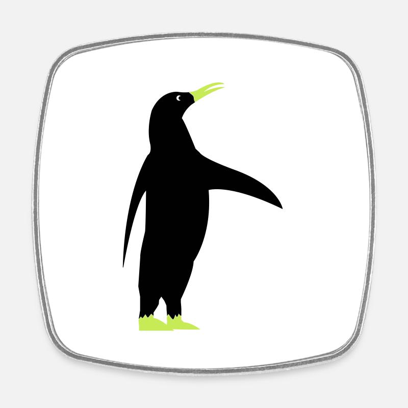 pinguin - Viereckiger Kühlschrankmagnet - Weiß