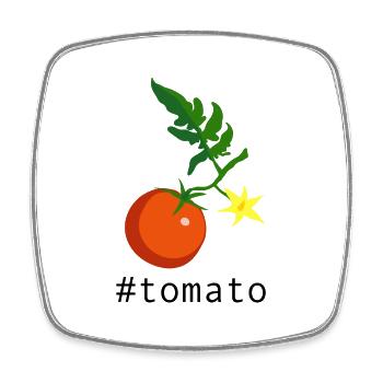 tomate hashtagtomato - Magnet carré - blanc - Devant