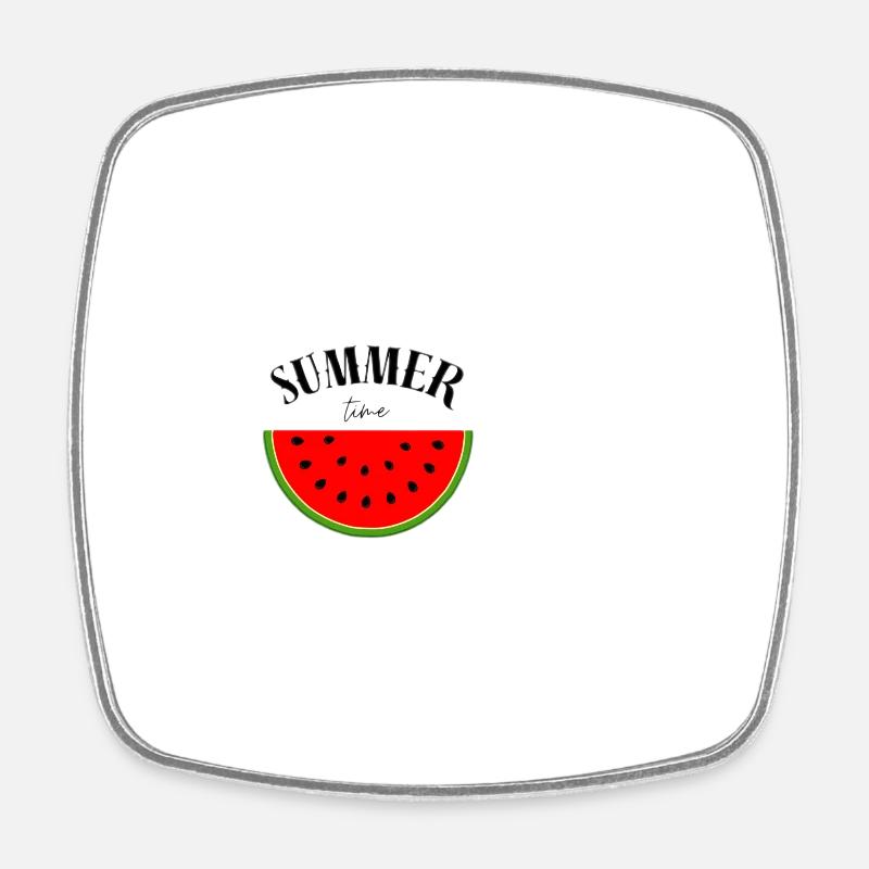 Summer time - Square fridge magnet - white