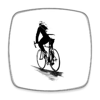 Rennrad - Viereckiger Kühlschrankmagnet - Weiß - Vorne