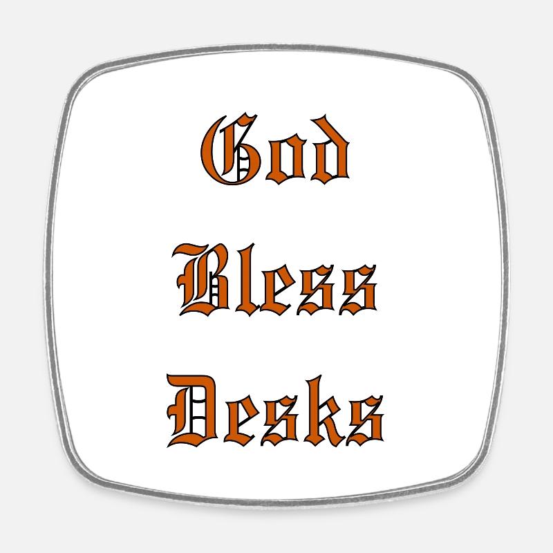 GodBlessDesks - Magnet carré - blanc