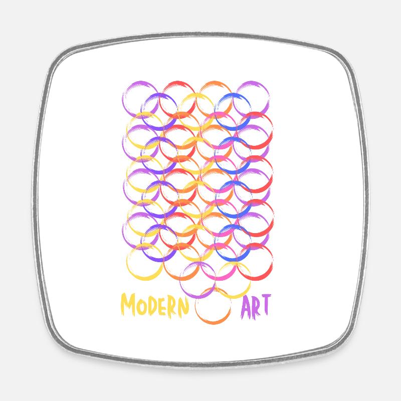 Art moderne - Magnet carré - blanc