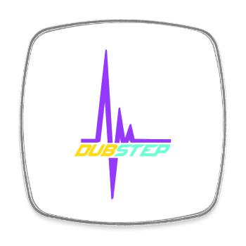 Dub Step Techno Musik Puls Herzschlag Frequenz - Viereckiger Kühlschrankmagnet - Weiß - Vorne